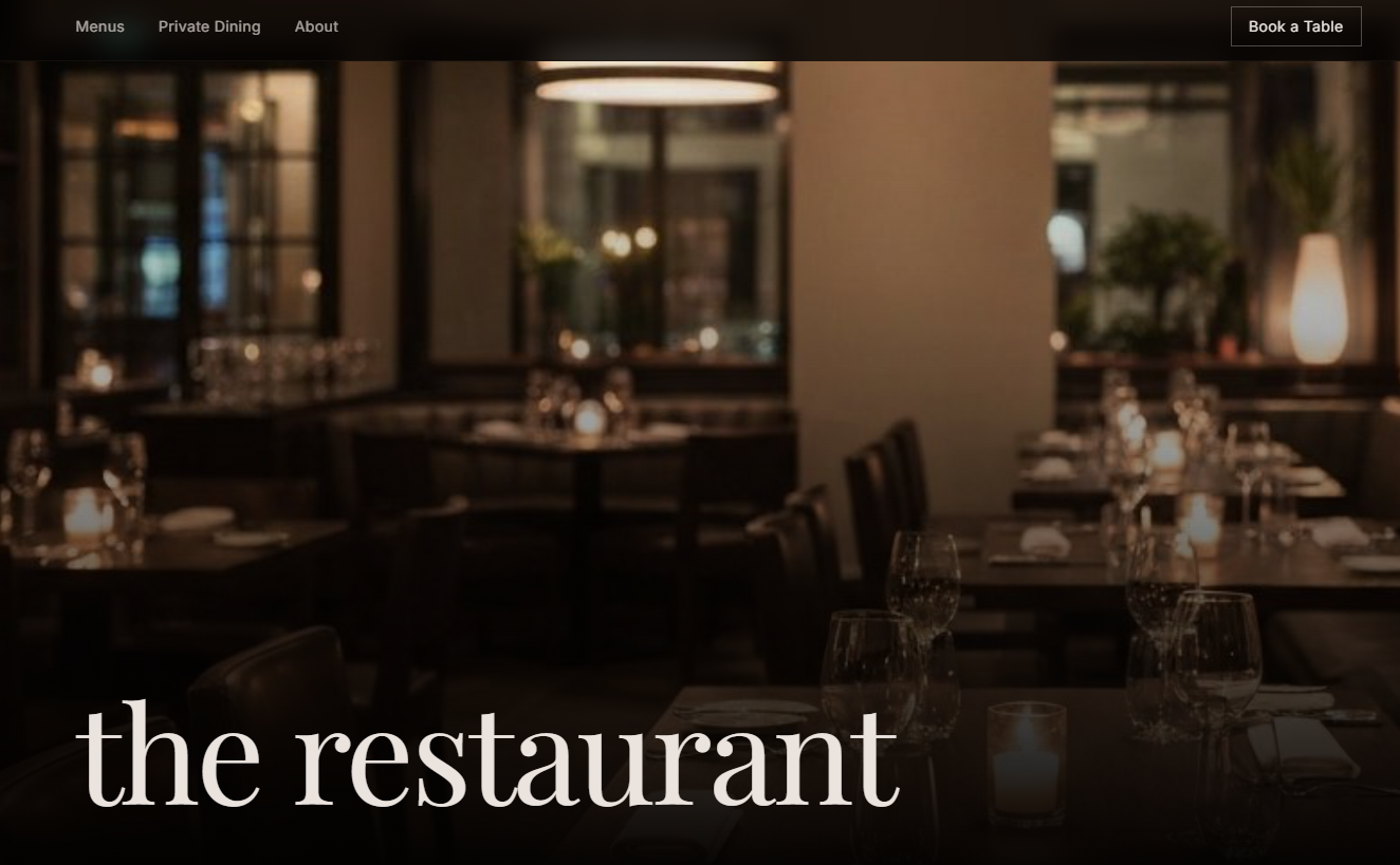Screenshot of For Dine-in only restaurants