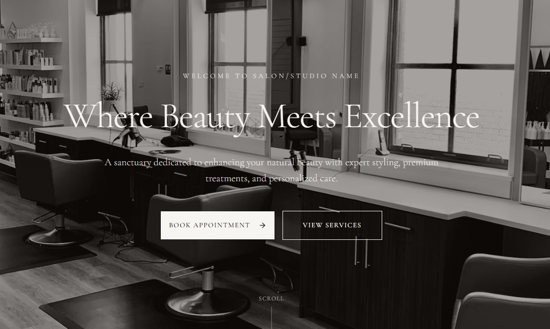 Screenshot of Salon Site